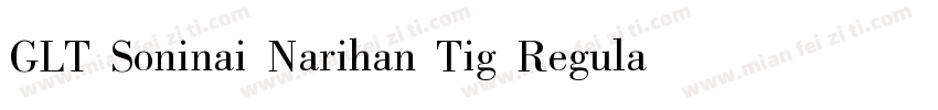 GLT Soninai Narihan Tig Regular字体转换